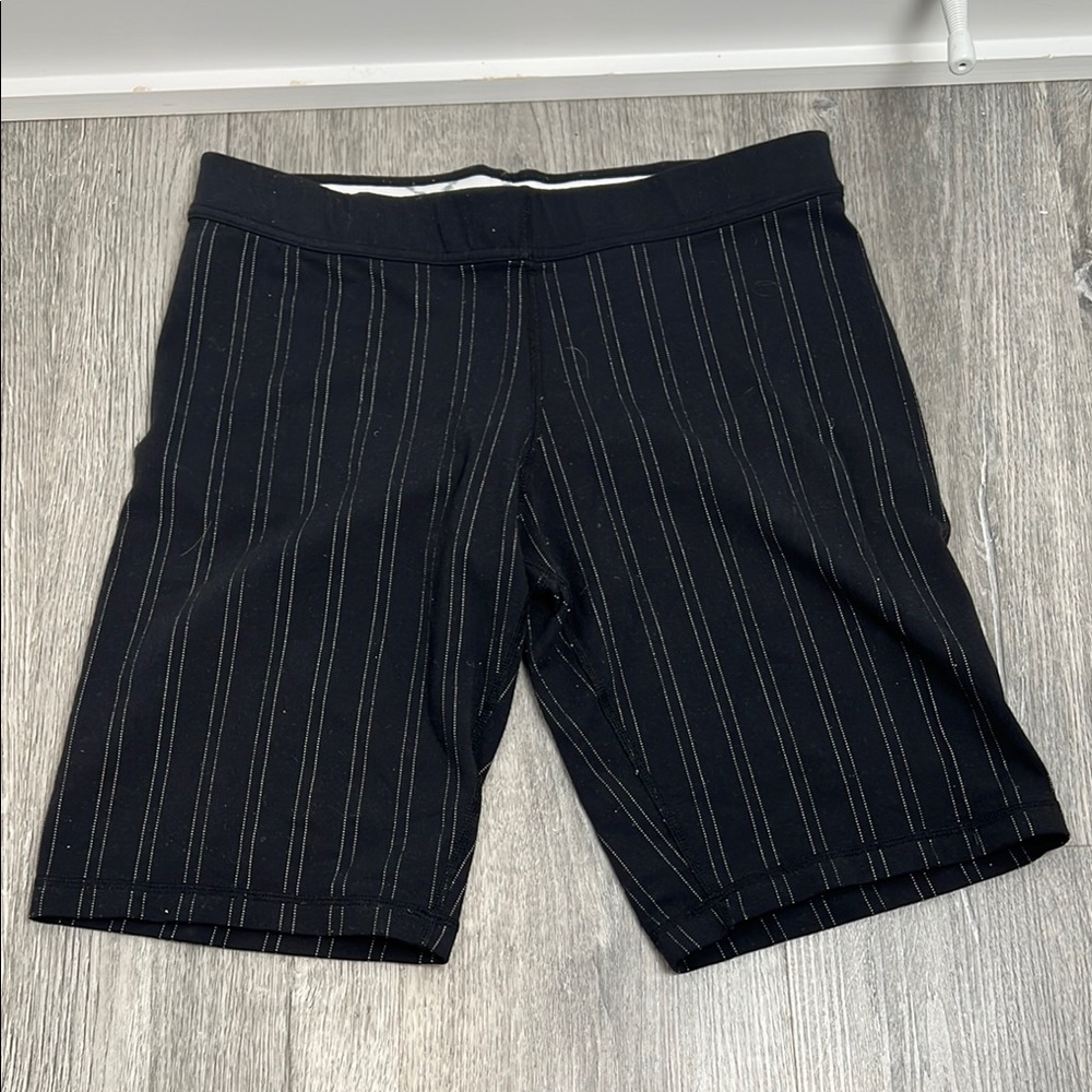 Lululemon Pinstripe Bike Shorts